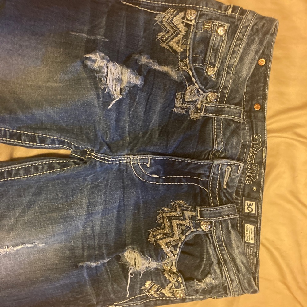 Miss Me size 30 skinny ripped jeans
